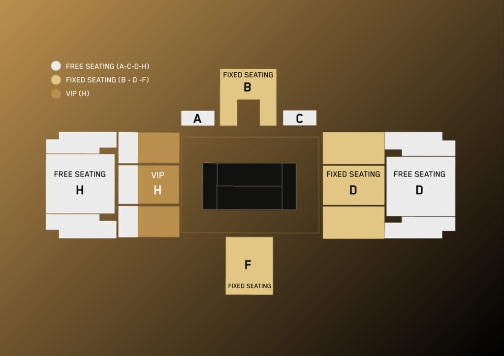 premier padel p2 brussels lotto seating