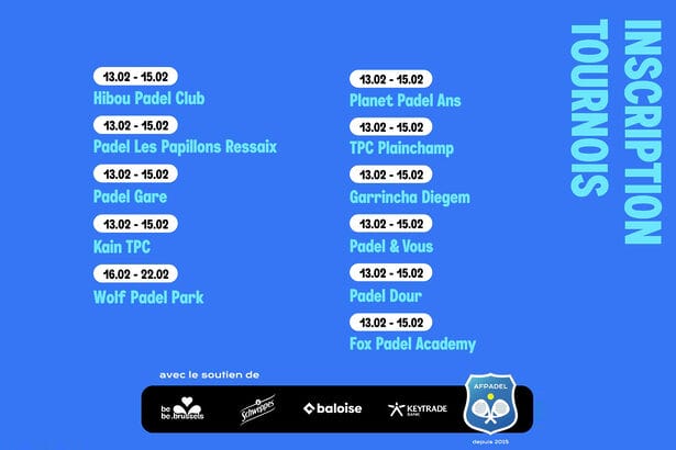 inscription tournoi afp 2026