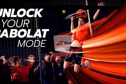 Juan Lebrón smash avec la Babolat Viper 2026 en mode offensif