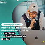 formation juge arbitre 2026 padel wallonie bruxelles