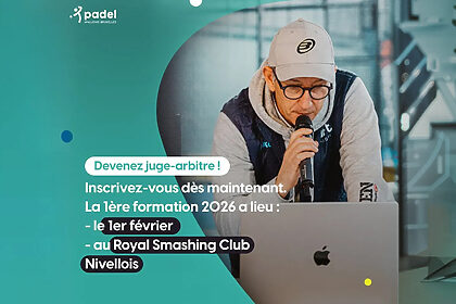 formation juge arbitre 2026 padel wallonie bruxelles